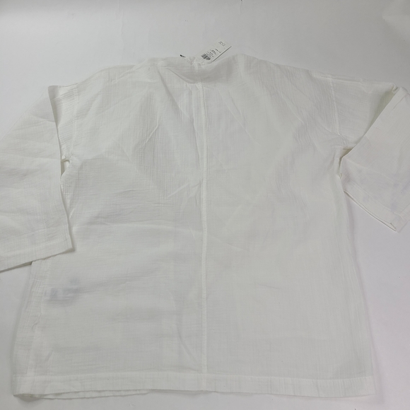 EILEEN FISHER White Long Boxy Jacket - XS - Picture 5 of 6